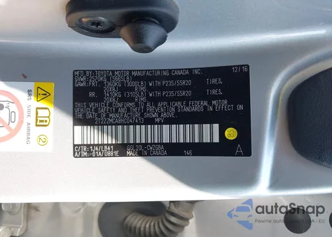 2017 Lexus Rx 350 z USA, uszkodzony, nr VIN 2T2ZZMCA8HC047413